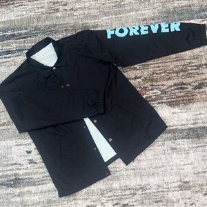 NEW Forever SunFlower Black Coach Jacket